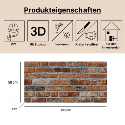 Alternative view of Wandverkleidung Steinoptik 3D Wandpaneele Backstein Barock Klinker EPS Styropor Verblender RP23