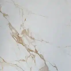 Wandverkleidung - Wandpaneele in Marmoroptik aus PVC - Wandplatten in Hochglanz - 260 x 120 cm - Calacatta Amber Gold Beige - M24