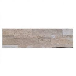 Selbstklebende Natursteinriemchen - Naturstein Verblender Riemchen - Wandpaneel - 60 x 15 cm - Autumn Sand Cream - KN15