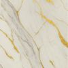 Wandverkleidung - Wandpaneele in Marmoroptik aus PVC - Wandplatten in Hochglanz - 260 x 120 cm - Carrara Gold - M23