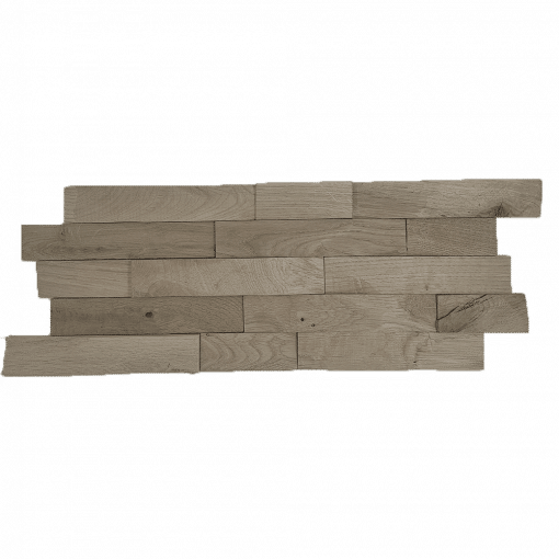 Wandverkleidung aus 3D Echtholz Wandpaneele Eiche Holzriemchen aus Echtholz - Eiche Grau - EH04