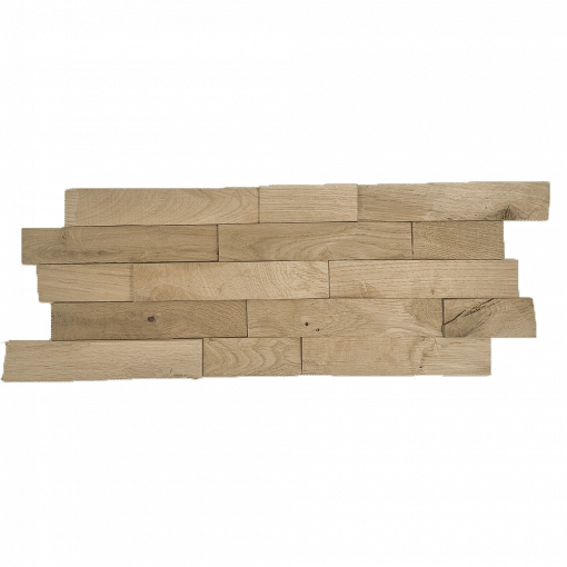 Wandverkleidung aus 3D Echtholz Wandpaneele Eiche Holzriemchen aus Echtholz - Eiche Natur - EH03