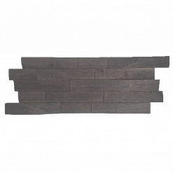 Wandverkleidung aus 3D Echtholz Wandpaneele Eiche Holzriemchen aus Echtholz - Dunkelbraun Natur - EH02
