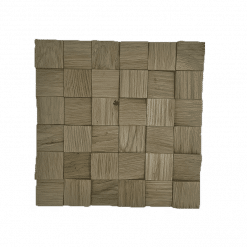 Wandverkleidung aus 3D Echtholz Wandpaneele Eiche Holzriemchen aus Echtholz Quadratisch - Eiche Natur - EH07