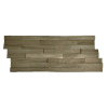 Wandverkleidung aus 3D Echtholz Wandpaneele Eiche Holzriemchen aus Echtholz - Eiche Vintage Grau - EH06