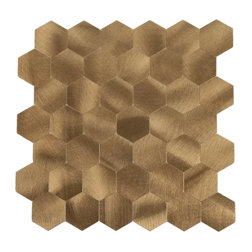 Wandverkleidung Selbstklebende Mosaik Wandpaneele Aluminium Bronze MK15