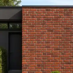 Alternative view of Wand- & Fassadenverkleidung in Steinoptik aus Polyurethan - 3D Wandpaneele Ladrillo Vintage Raja Rot - Klinker Orange/Rot Weiß/Schwarz - Verblenderplatten - Für Innen & Außen - PU-32