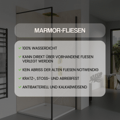 Alternative view of Wandverkleidung - Wandpaneele in Marmoroptik aus PVC - Wandplatten in Hochglanz - 260 x 120 cm - Carrara Gold - M23