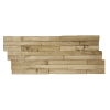 Wandverkleidung aus 3D Echtholz Wandpaneele Eiche Holzriemchen aus Echtholz - Hellbraun Natur - EH01